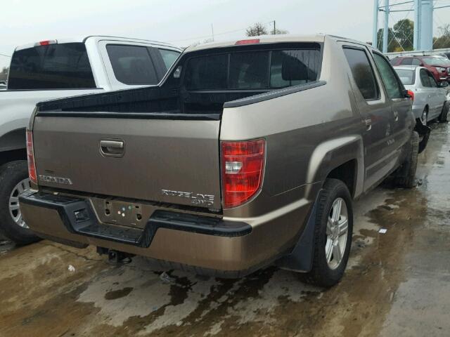 5FPYK16519B104458 - 2009 HONDA RIDGELINE BEIGE photo 4