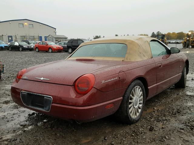 1FAHP60A94Y106700 - 2004 FORD THUNDERBIR MAROON photo 4