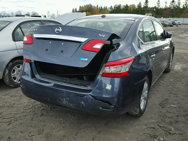 3N1AB7APXFL682502 - 2015 NISSAN SENTRA S BLUE photo 4