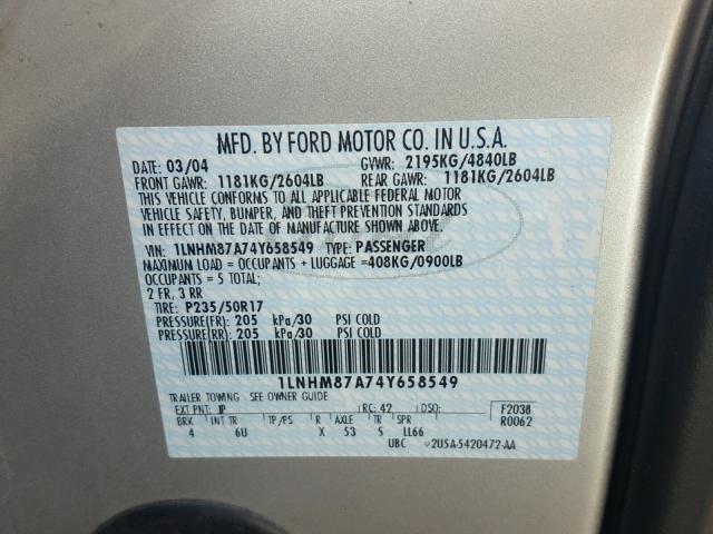 1LNHM87A74Y658549 - 2004 LINCOLN LS 银色 照片 10