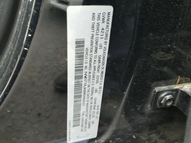 3VWDZ7AJ6BM366033 - 2011 VOLKSWAGEN JETTA SE 黑色 照片 2