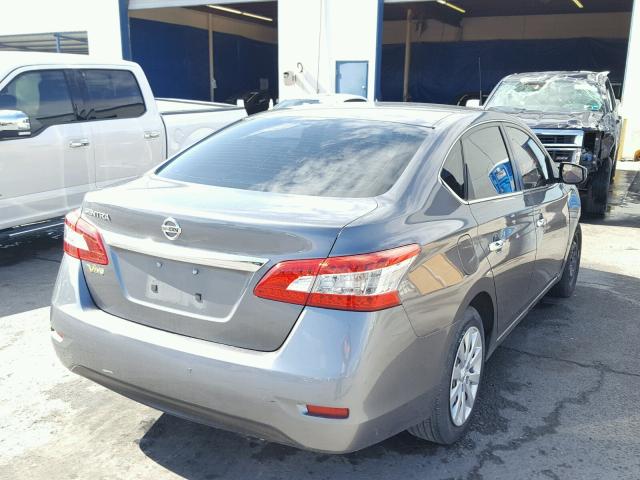 3N1AB7AP3FY292294 - 2015 NISSAN SENTRA S GRAY photo 4