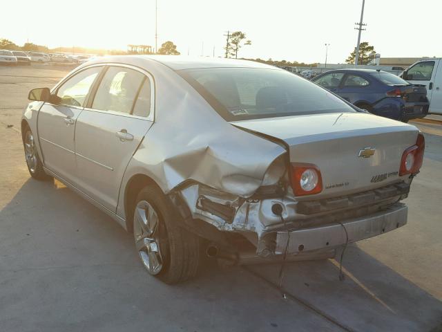 1G1ZC5E0XAF189560 - 2010 CHEVROLET MALIBU 1LT SILVER photo 3