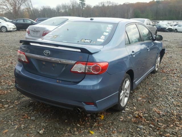 5YFBU4EE2DP141320 - 2013 TOYOTA COROLLA BA BLUE photo 4