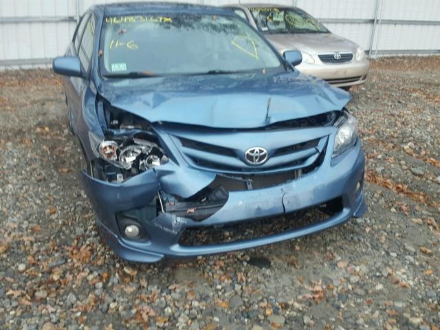 5YFBU4EE2DP141320 - 2013 TOYOTA COROLLA BA BLUE photo 9