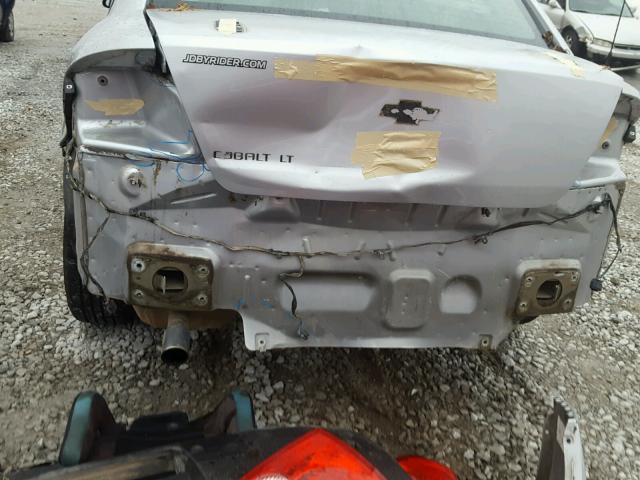 1G1AL58F387246764 - 2008 CHEVROLET COBALT LT SILVER photo 9