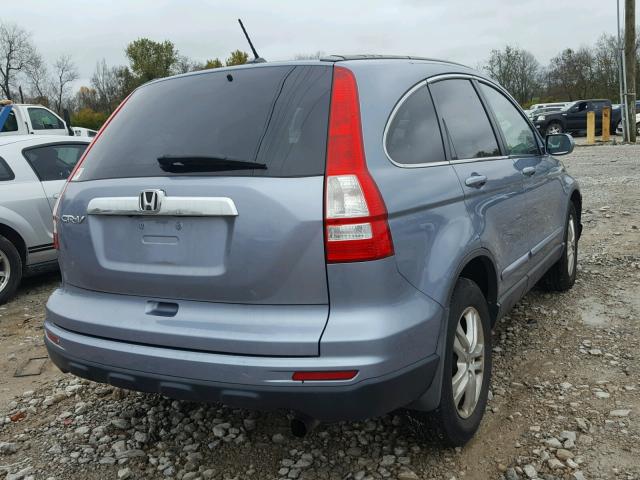 5J6RE3H76AL037687 - 2010 HONDA CR-V EXL BLUE photo 4