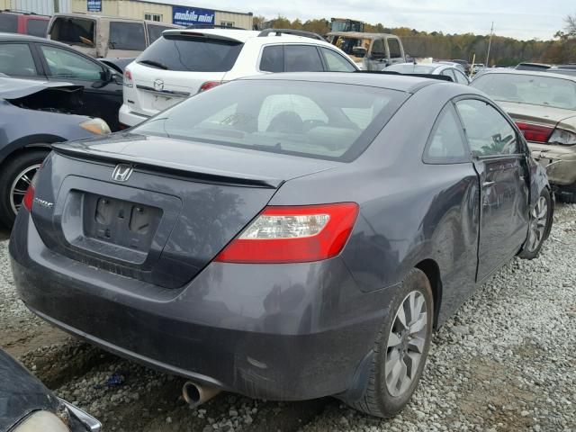 2HGFG12879H532032 - 2009 HONDA CIVIC GRAY photo 4