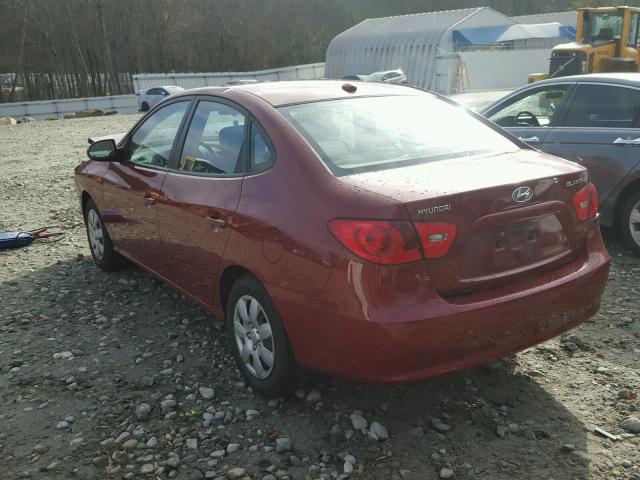 KMHDU46D88U328287 - 2008 HYUNDAI ELANTRA RED photo 3