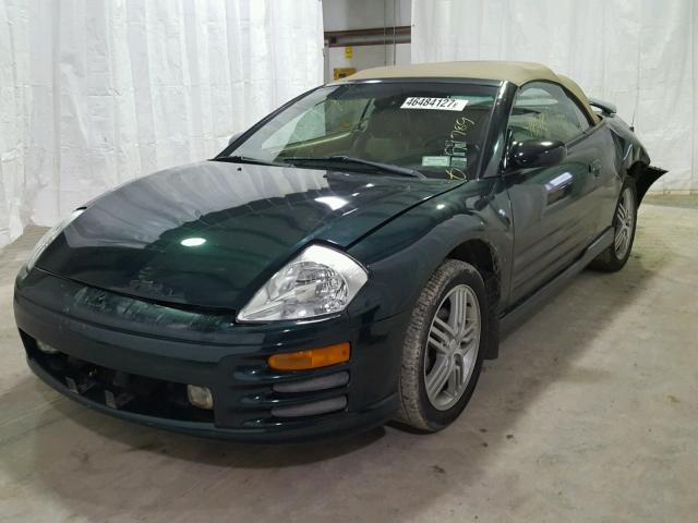 4A3AE85H81E088123 - 2001 MITSUBISHI ECLIPSE SP GREEN photo 2