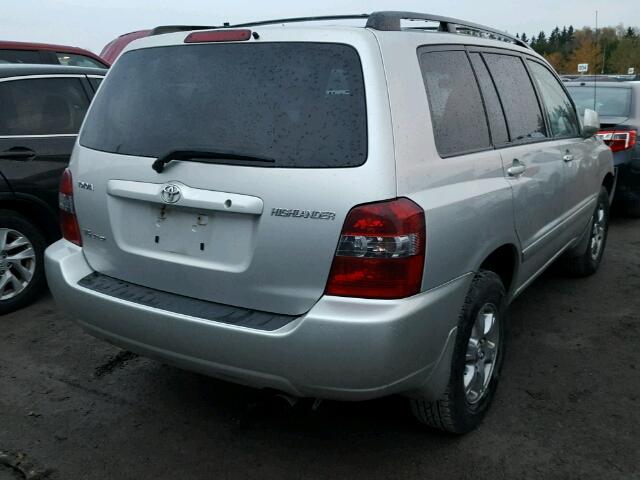 JTEHP21A160176237 - 2006 TOYOTA HIGHLANDER SILVER photo 4