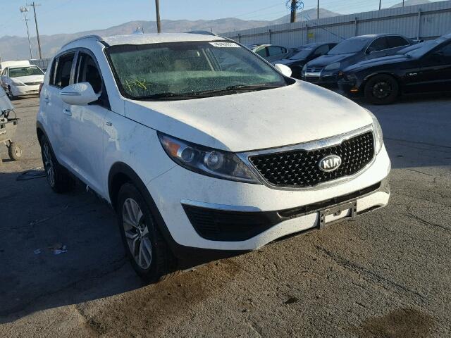 KNDPBCAC3F7710416 - 2015 KIA SPORTAGE L WHITE photo 1