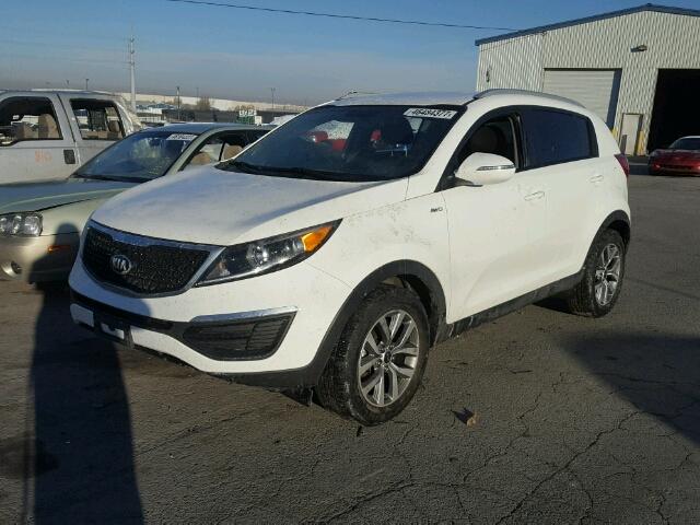 KNDPBCAC3F7710416 - 2015 KIA SPORTAGE L WHITE photo 2