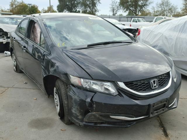 19XFB2F55EE221790 - 2014 HONDA CIVIC LX BLACK photo 1