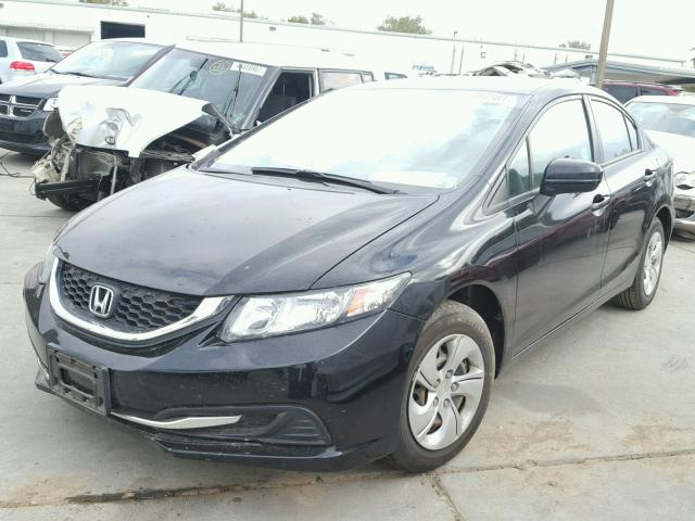 19XFB2F55EE221790 - 2014 HONDA CIVIC LX BLACK photo 2