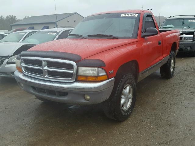 1B7GG26X2VS282115 - 1997 DODGE DAKOTA RED photo 2