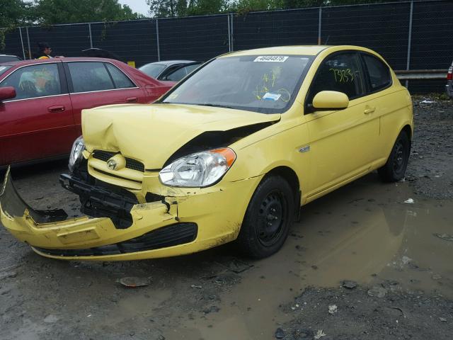 KMHCM3AC5AU168153 - 2010 HYUNDAI ACCENT BLU YELLOW photo 2