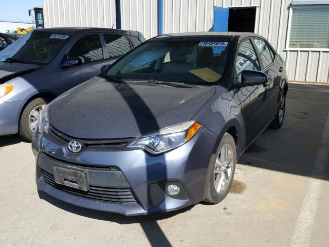 2T1BPRHE1EC017475 - 2014 TOYOTA COROLLA EC BLUE photo 2