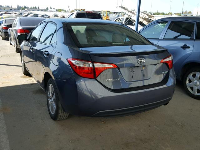 2T1BPRHE1EC017475 - 2014 TOYOTA COROLLA EC 蓝色 照片 3