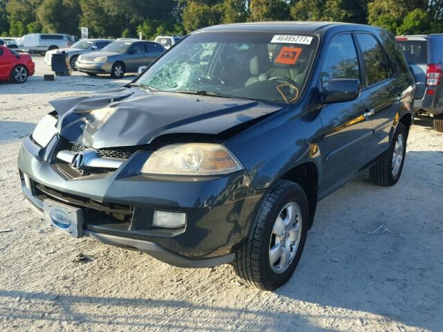 2HNYD182X4H561448 - 2004 ACURA MDX GRAY photo 2