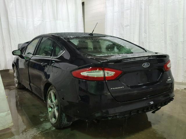 3FA6P0H99DR213159 - 2013 FORD FUSION SE BLACK photo 3