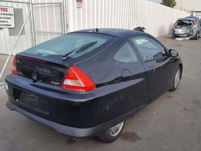 JHMZE14772T000096 - 2002 HONDA INSIGHT BLACK photo 4