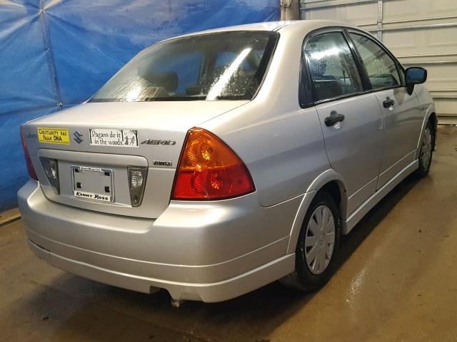 JS2RB62S965300608 - 2006 SUZUKI AERIO SILVER photo 4