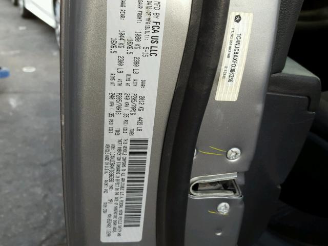 1C4NJCBAXFD386356 - 2015 JEEP COMPASS SP ვერცხლისფერი ფოტო 10