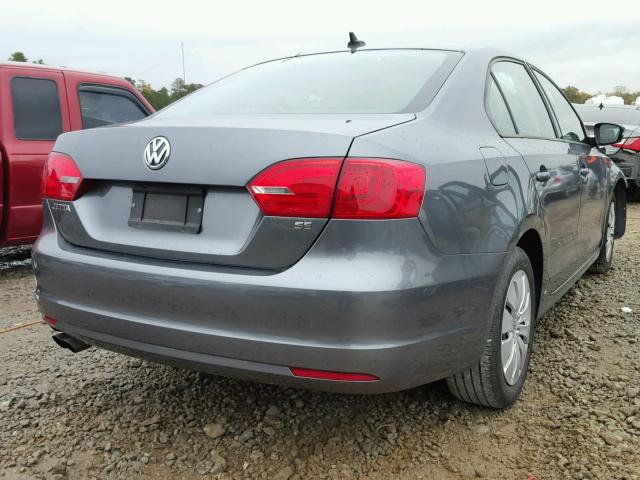 3VWD17AJ2EM261730 - 2014 VOLKSWAGEN JETTA SE GRAY photo 4