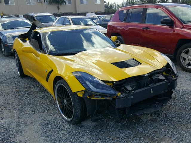 1G1YD2D7XE5130476 - 2014 CHEVROLET CORVETTE S YELLOW photo 1