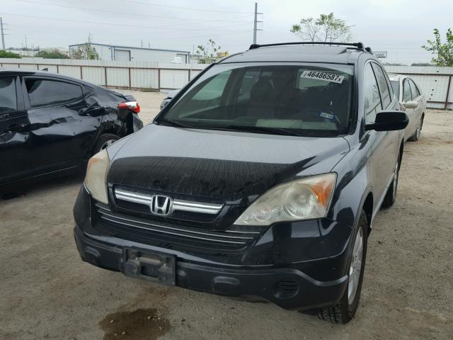 JHLRE38797C050418 - 2007 HONDA CR-V EXL BLACK photo 2