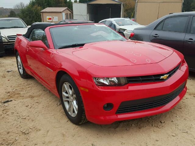 2G1FD3D3XF9113448 - 2015 CHEVROLET CAMARO LT RED photo 1