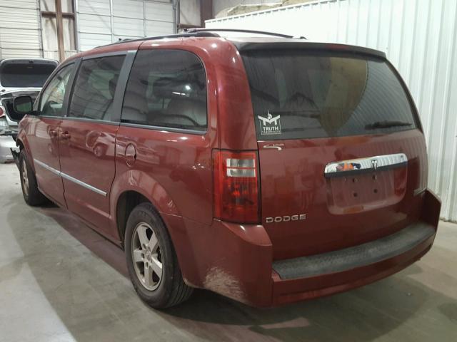 2D4RN5D17AR205138 - 2010 DODGE GRAND CARA RED photo 3