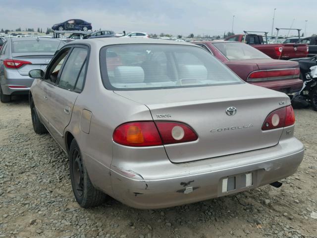 1NXBR12EX1Z448216 - 2001 TOYOTA COROLLA CE TAN photo 3