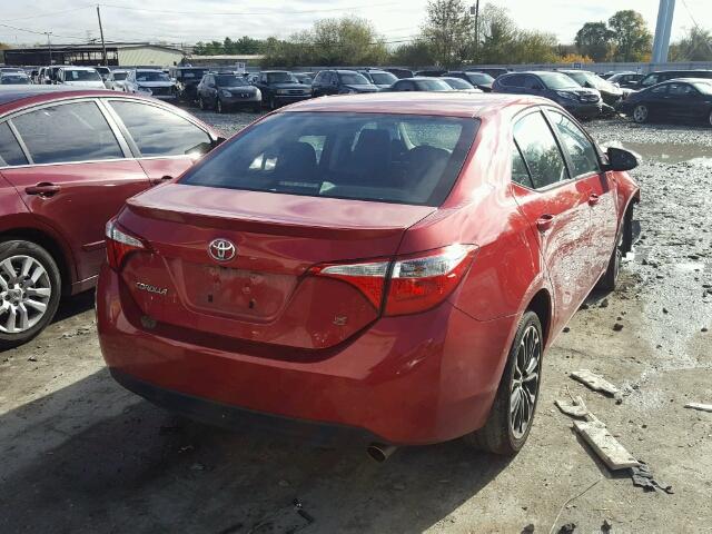 2T1BURHE6GC507440 - 2016 TOYOTA COROLLA L RED photo 4