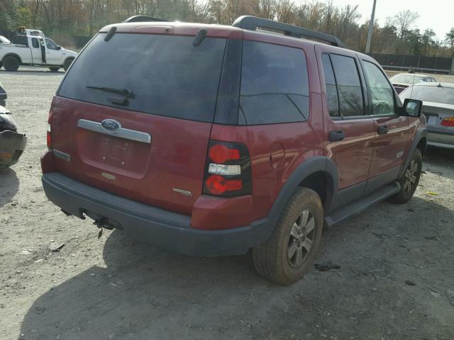 1FMEU73E86UB73935 - 2006 FORD EXPLORER X RED photo 4