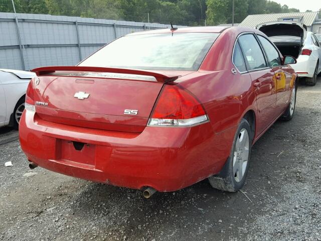 2G1WD58C479322935 - 2007 CHEVROLET IMPALA SUP RED photo 4