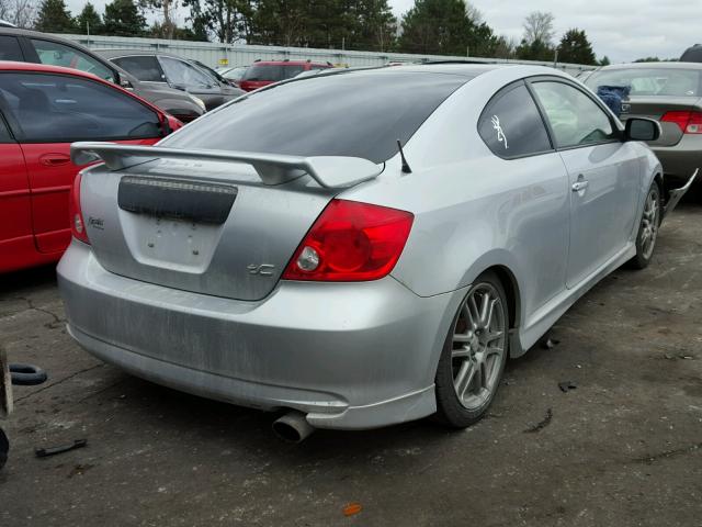 JTKDE167550032617 - 2005 TOYOTA SCION TC SILVER photo 4