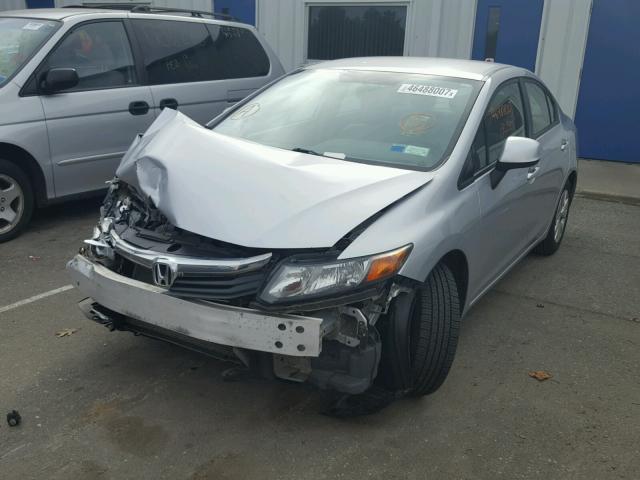 2HGFB2F54CH527172 - 2012 HONDA CIVIC LX SILVER photo 2