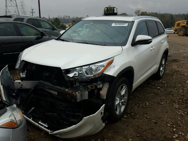 5TDYKRFH5GS156556 - 2016 TOYOTA HIGHLANDER WHITE photo 2