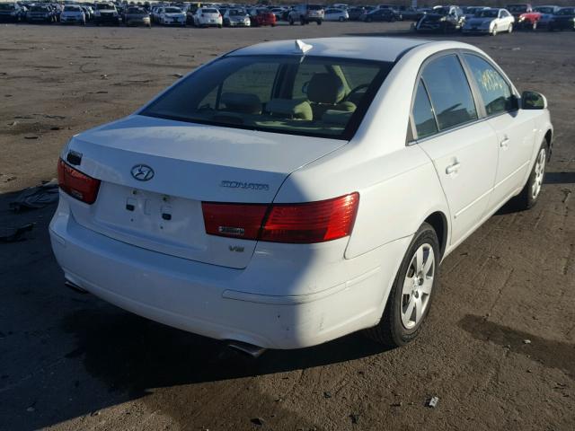 5NPET46F79H407992 - 2009 HYUNDAI SONATA GLS WHITE photo 4