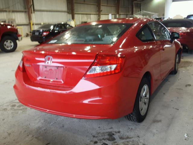 2HGFG3B56DH522456 - 2013 HONDA CIVIC LX RED photo 4