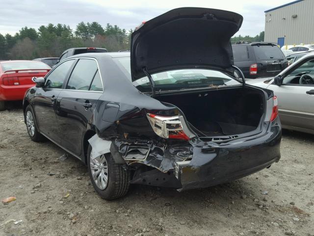 4T4BF1FK6CR235569 - 2012 TOYOTA CAMRY BASE BLACK photo 3