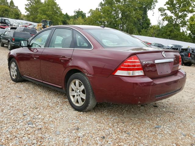 1MEHM401X7G607031 - 2007 MERCURY MONTEGO LU MAROON photo 3