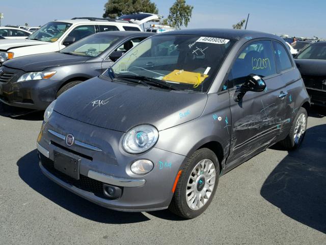 3C3CFFCR4CT117617 - 2012 FIAT 500 LOUNGE GRAY photo 2