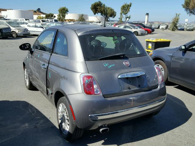 3C3CFFCR4CT117617 - 2012 FIAT 500 LOUNGE GRAY photo 3