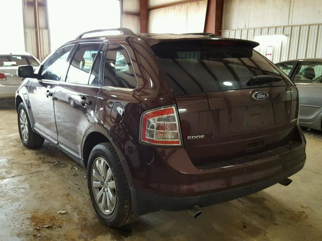 2FMDK39C59BA98167 - 2009 FORD EDGE LIMIT BURGUNDY photo 3