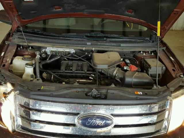 2FMDK39C59BA98167 - 2009 FORD EDGE LIMIT BURGUNDY photo 7