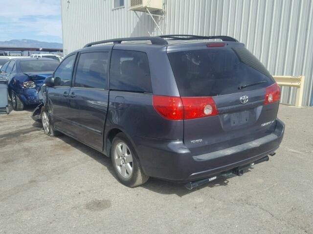 5TDZK23C97S075757 - 2007 TOYOTA SIENNA CE CHARCOAL photo 3