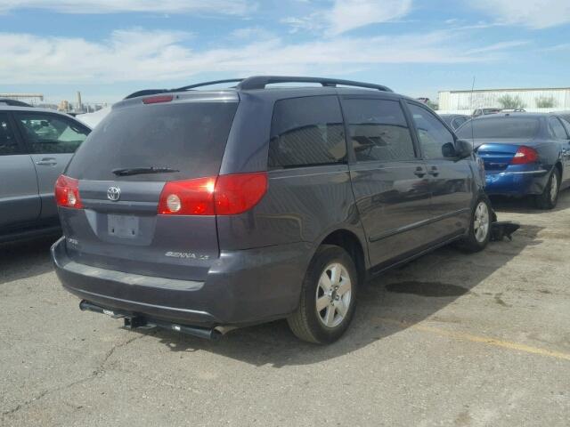 5TDZK23C97S075757 - 2007 TOYOTA SIENNA CE CHARCOAL photo 4